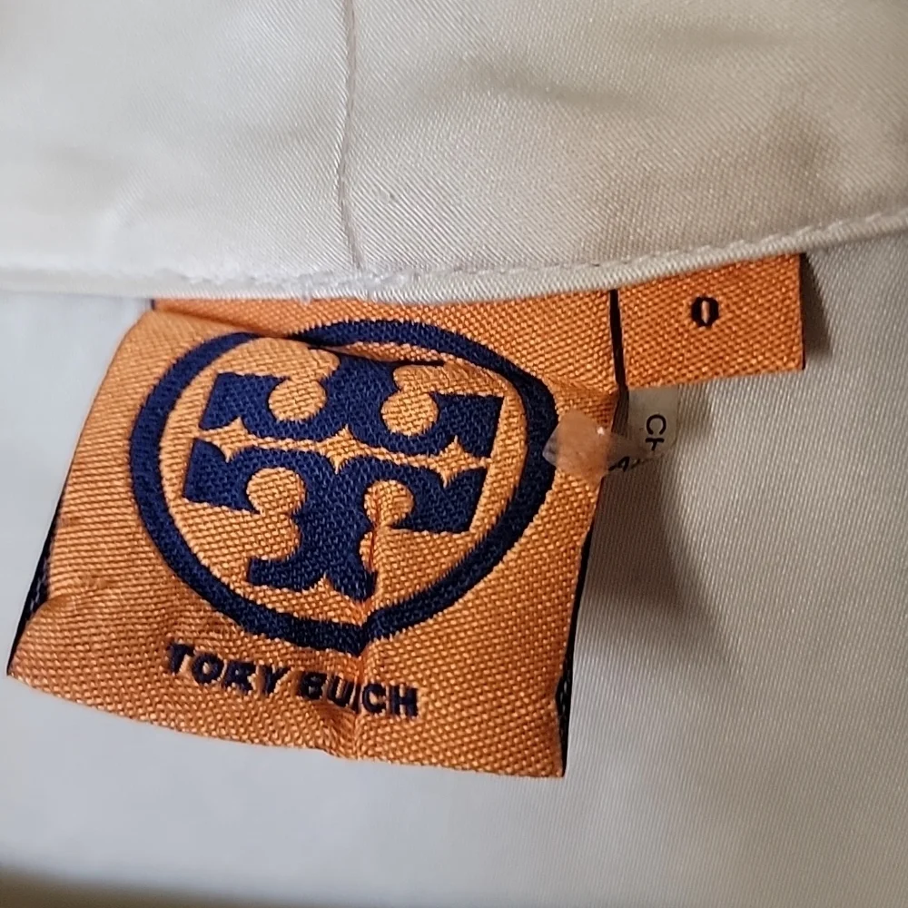 Tory Burch Y2K Classy Feminine Cream Silk Jasmine Shell Sleeveless Top Size 0